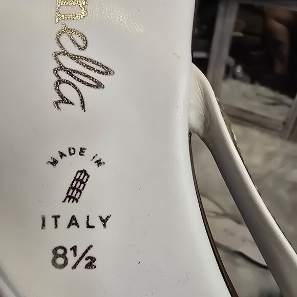 White Sparkle Dressy Flip Flops - Picture 4 of 4